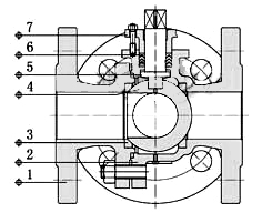 電動調(diào)節(jié)球閥結構示意圖